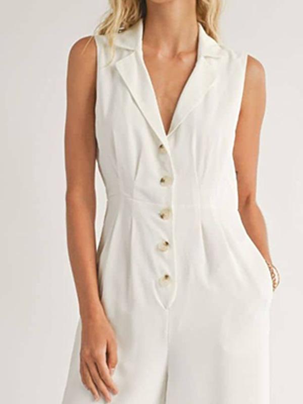 Classics Button-Front Jumpsuit