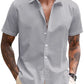 Casual Linen Blend Button Down Shirt (US Only)