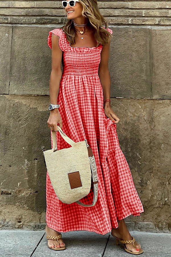 Jemma - Checkered Maxi Dress