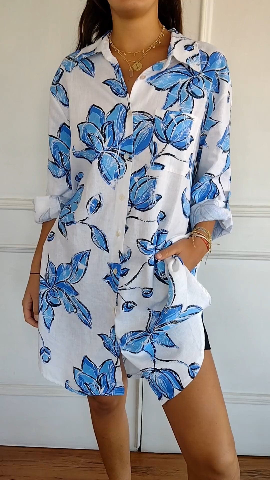 Emma | Printed Shirt Dress