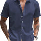 Casual Linen Blend Button Down Shirt (US Only)