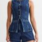 Denim Vest Shorts Set