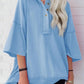 Solid Color Casual Button T-Shirt