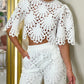 Elegant Shell Lace T-Shirt Set