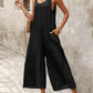 Casual Loose Solid Color Sleeveless Jumpsuits