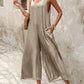 Casual Loose Solid Color Sleeveless Jumpsuits