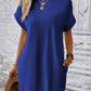 Batwing Sleeves Hidden Pockets Casual Dress