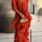 V-Neck Fringe Maxi Dress