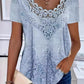 Hollow Lace Short-Sleeved T-Shirt