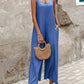 Casual Loose Solid Color Sleeveless Jumpsuits