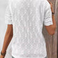 Round-neck Hollow Out Lace Trim Short-sleeve T-shirt