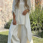 Irregular Long Sleeve Wide Leg Pants Set