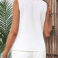 Sleeveless Buttoned Cotton Tank Top