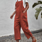 Leisure Oversize Solid Color Jumpsuits