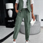 Stylish Stipe Graphic Vest and Pants Set