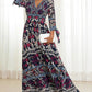 Bohemian V-Neck Floral Maxi Dress