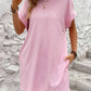 Batwing Sleeves Hidden Pockets Casual Dress