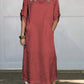 Cotton Linen Kangaroo Pocket Maxi Dress