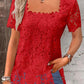 Elegant Lace Short Sleeve T-Shirt