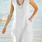 U-neck Cotton and Linen Sleeveless Dress