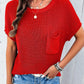 High Quality Knited Short Sleeves Top