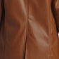 V-Neck Leather Suit Pants Two-piece Set