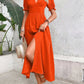 Elegant High-waist Slit Hem Dress