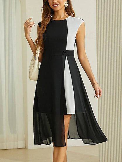 Round Neck Sleeveless Dress