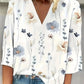 Printed Casual V Neck T-Shirt