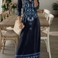 V-neck Long Sleeve Maxi Dress