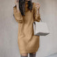 Elegant Solid Color Knitted Dress