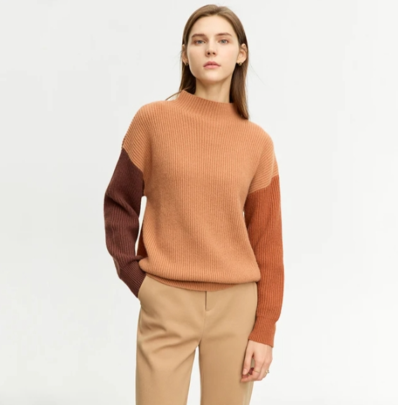 Lauren Spliced Knitted Top Drop Sweater