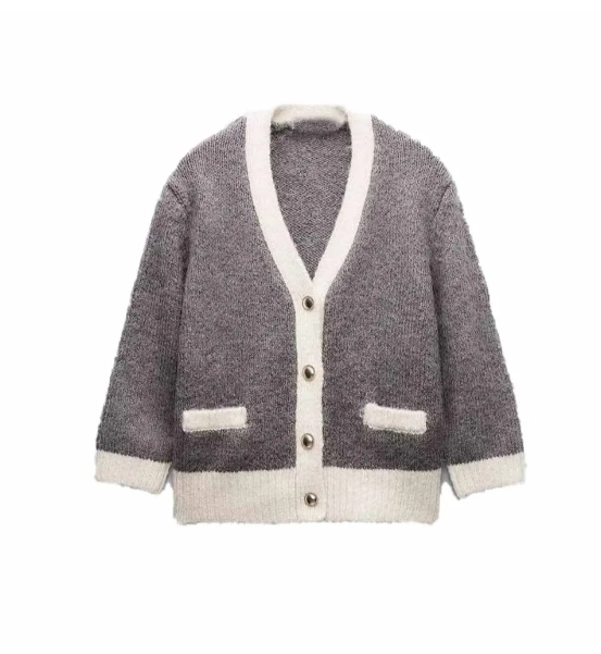 Blaire Patchwork Knitted Cardigan Jacket