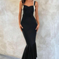 Charming Mermaid Evening Dress - Black