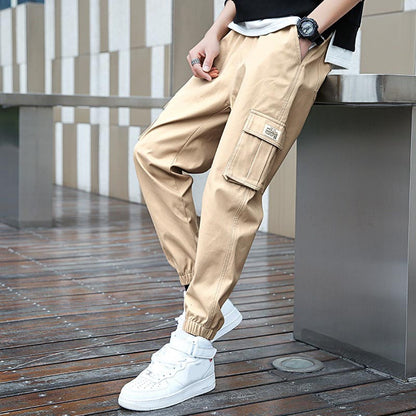 Solid Color Unlined Cargo Pants