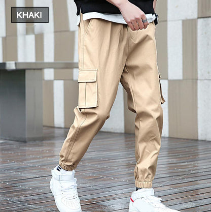 Solid Color Unlined Cargo Pants