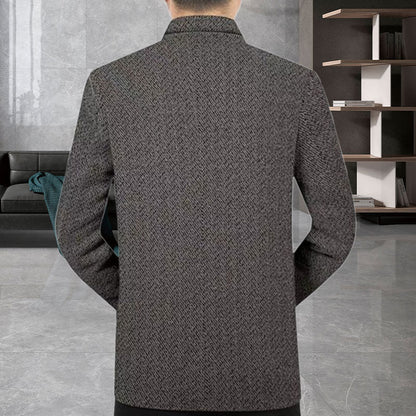 Men's Casual Faux Tweed Blazer for Fall & Winter