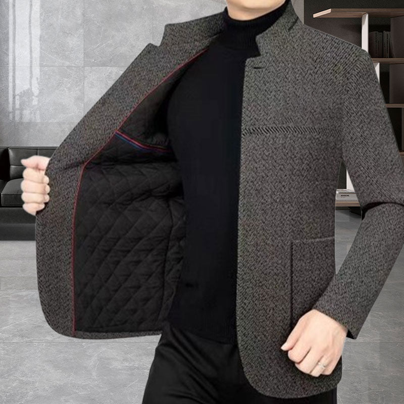 Men's Casual Faux Tweed Blazer for Fall & Winter