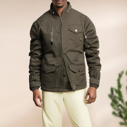 Men’s Winter Cargo Jacket with Hood