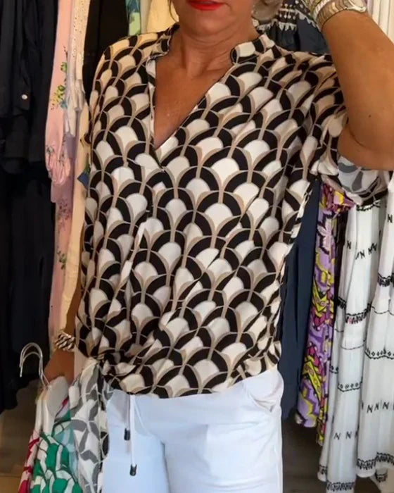 Mcartney - Stylish V-Neck Print Shirt