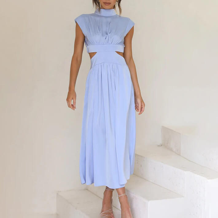 Daniella™ | Summer Dress with High Neck