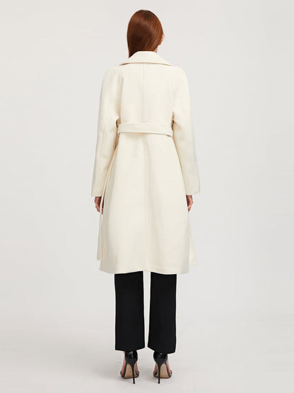 Loose Wool Coat With Belt