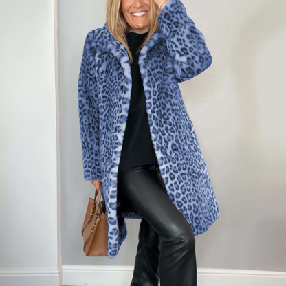 Daisy - Coat with leopard print